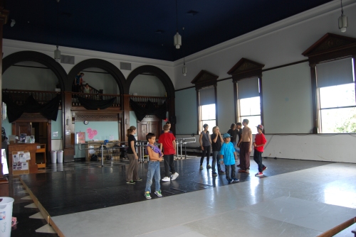 Bboy class-notice the cool balcony where you can hang out and watch the class!