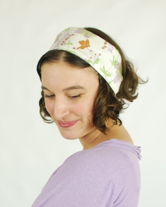 Organic Cotton Sateen Floral Headband